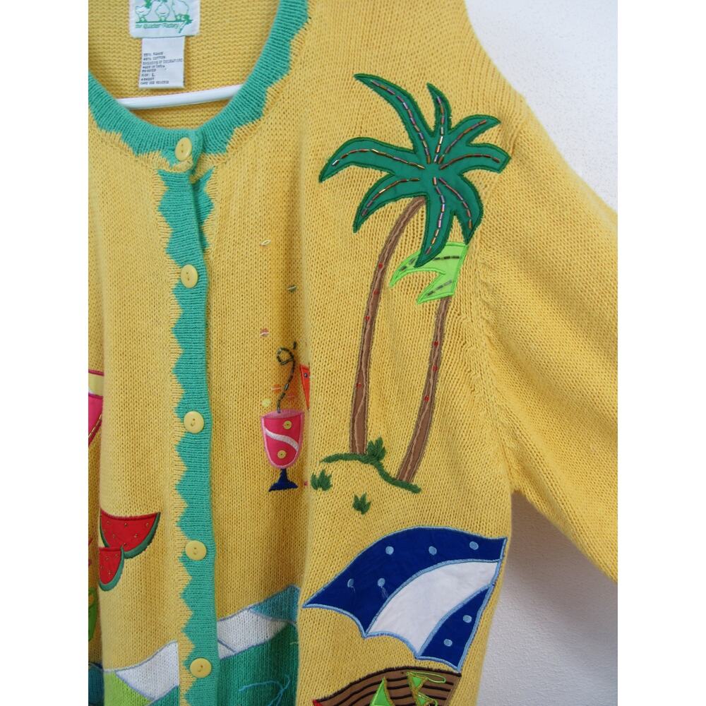 The Quacker Factory Large A Day At The Pool Cardi… - image 6